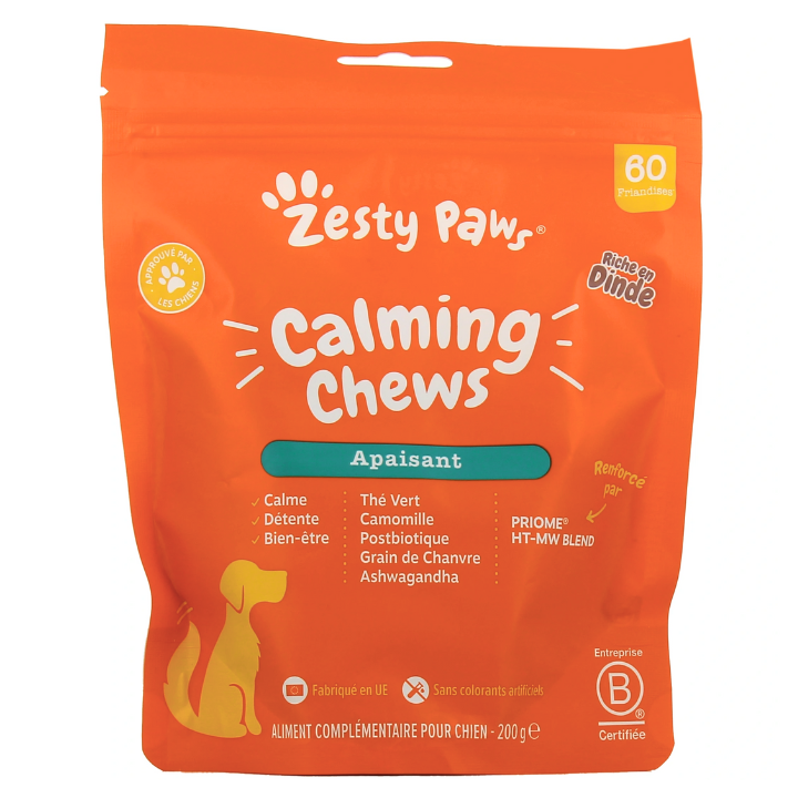 Zesty Paws - Calming Chews - Soothing - 60 Turkey Treats