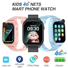 k26 4g kids smart watch kids smartwatch telefoon horloge sim-kaart wekker foto sos gps locatie tracker kind horloge hd video chat call verjaardagscadeau