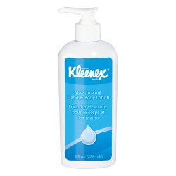 Kleenex Moisturizing Hand and Body Lotion, 8 oz Pump Bottle, 12 Each - Case
