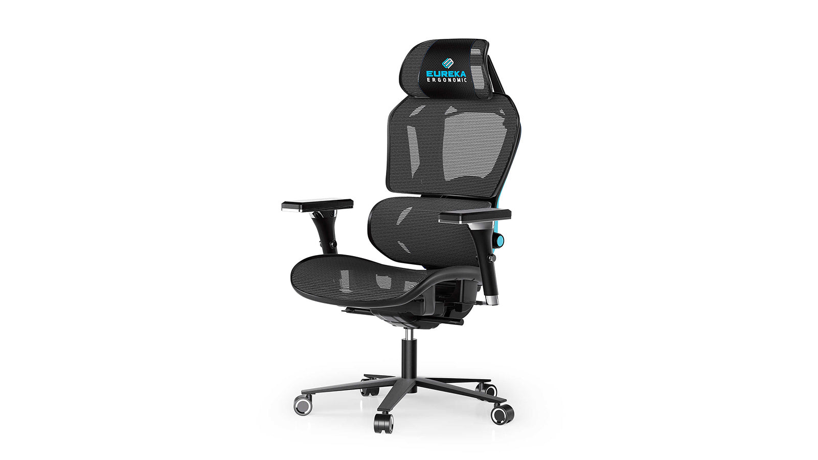 EUREKA ERGONOMIC Typhon Home Office Gaming Chair: Breathable Mesh Blue