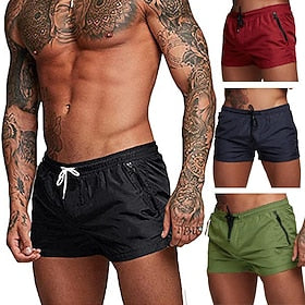 Homens Shorts de Corrida Calções atléticos Com Cordão Calças Respirável Leve Secagem Rápida Treino de Ginástica Corrida Cooper Roupa de esporte Roupas Esportiv