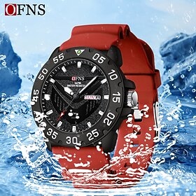Heren Quartz horloges Voor buiten Modieus Vrijetijdshorloge Polshorloge Lichtgevend Kalender Datum Week WATERDICHT Silicagel Horloge