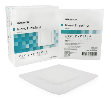 McKesson Adhesive Dressing Polypropylene - Rayon White Sterile, 4" x 4", 25 Each - Box